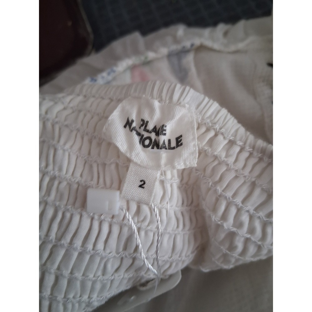 Place Nationale Free People Le Gosier White Embroidered Maxi Skirt Size 2 NWT - Picture 5 of 11